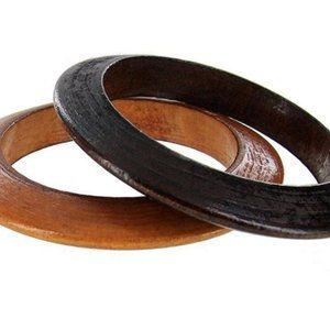 Dark/Light Wood Bangle Duo